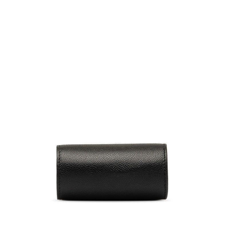 Saint Laurent Coin Wallet Black Gold Leather