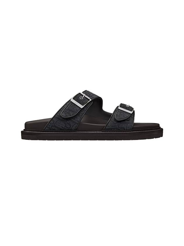 Aqua Oblique Jacquard Sandals Black Dior
