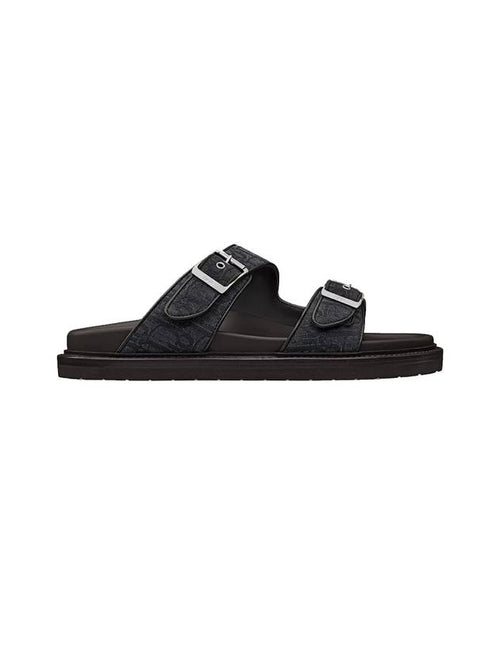 Aqua Oblique Jacquard Sandals Black Dior