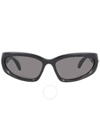 Balenciaga Eyewear Swift Acetate Oval Frame Sunglasses Black