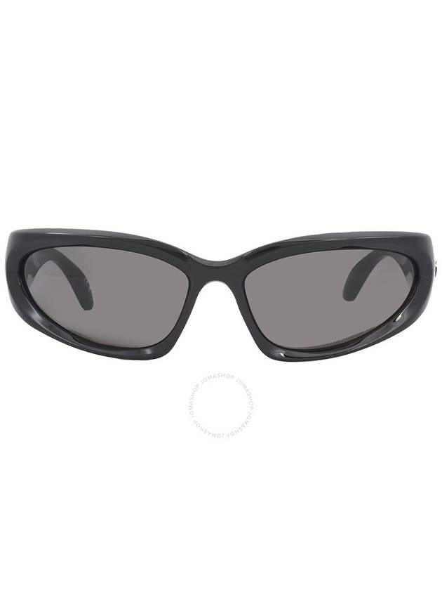 Balenciaga Eyewear Swift Acetate Oval Frame Sunglasses Black