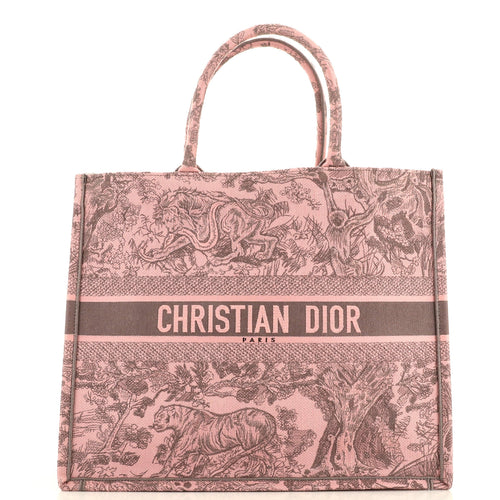 Dior Book Tote Embroidered Canvas Large