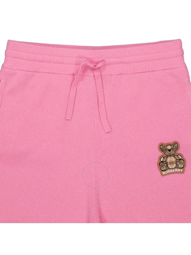 Burberry Burberry Girls Bubblegum Pink Cashmere Thomas Bear Sweatpants, Size 12Y