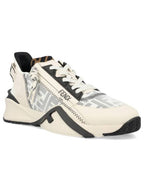 Fendi Flow FF Motif Leather Low Top Sneakers White