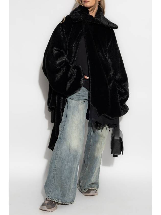 Balenciaga Balenciaga Asymmetrical Cut Faux Fur, Women's, Black
