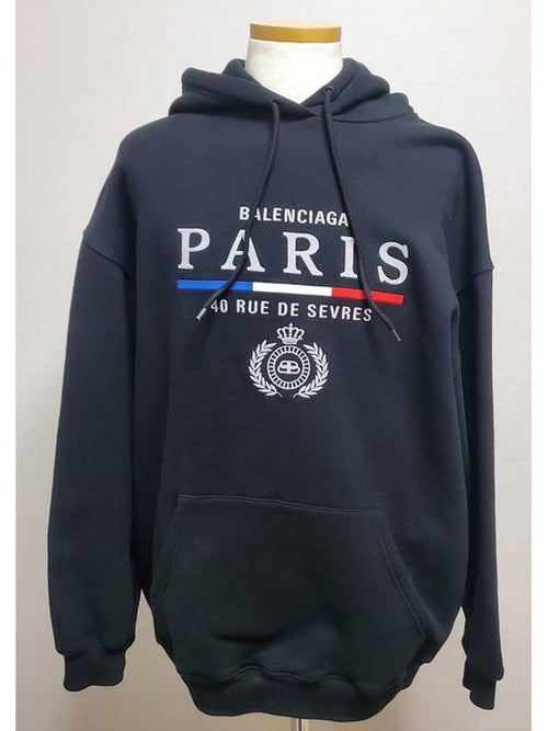 Balenciaga Paris Logo Hooded Sweatshirt S