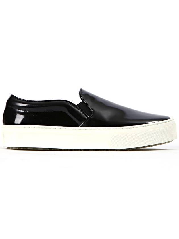 CELINE Leather Slip-Ons Black