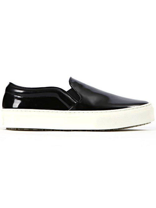 CELINE Leather Slip-Ons Black