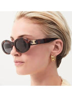 CELINE Eyewear Triomphe Logo Temple Sunglasses Havana