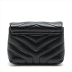 Saint Laurent Rule Leather Shoulder Bag Black 467072 RUB