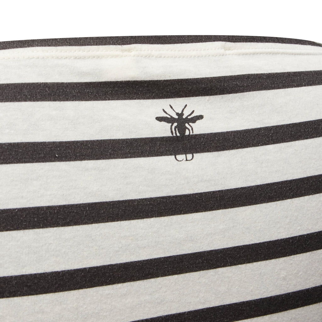 Dior No Great Women Artists Striped Cotton Linen Tshirt