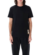 Burberry Check Label Cotton Short Sleeve T-Shirt Black