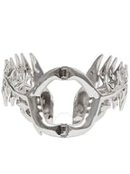Burberry Burberry Ladies Palladium Plated Fish Bone Cuff Bracelet