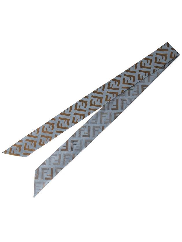 Fendi Wrappy Silk Scarf Light Blue