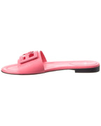 FENDI FF Baguette Logo Leather Sandal
