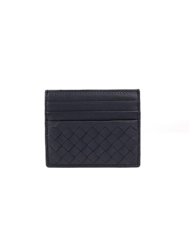 Bottega Veneta Intrecciato Weaving Card Wallet Navy