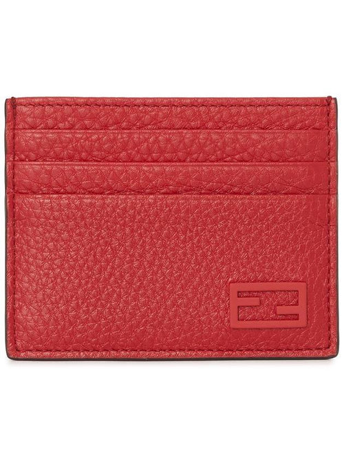 Fendi FF Baguette Card Wallet Red