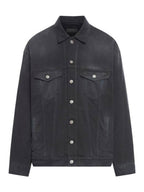 Balenciaga Sunbleached Denim Jacket Black