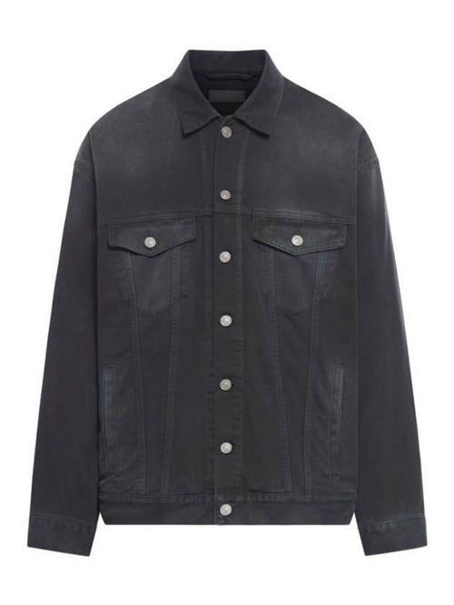 Balenciaga Sunbleached Denim Jacket Black