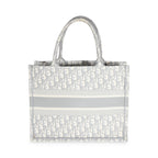 Christian Dior Grey Ecru Oblique Canvas Medium Book Tote