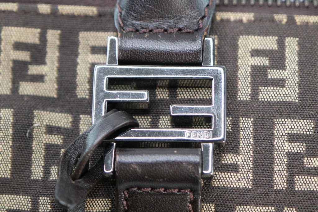 Fendi Zucchino Canvas Boston Bag - '10s