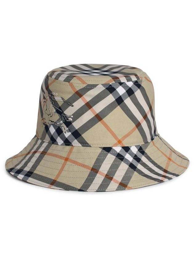 Burberry EKD Appliquéd Check Bucket Hat Beige