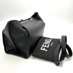FENDI Vitello Dolce Shiny Nappa Petite 3Jours Tote Black LA14959