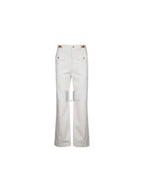 CELINE Gourmettes Cotton Straight Pants White