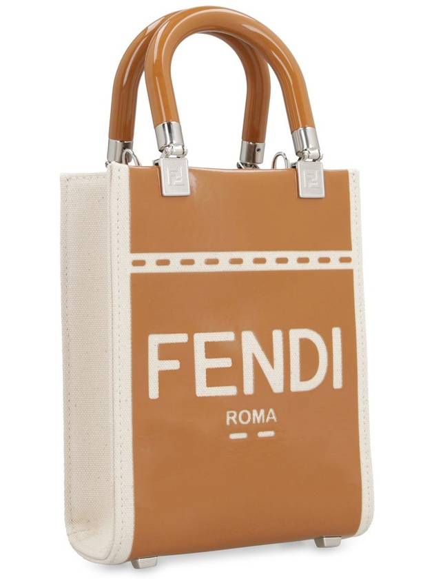 Fendi Sunshine Shopper Small Tote Bag Brown