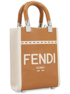 Fendi Sunshine Shopper Small Tote Bag Brown
