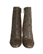 Dior D-Circus Glitter Ankle Boots in Gold Leather