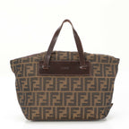 Fendi  Leather Canvas Handbag Tote Bag ()