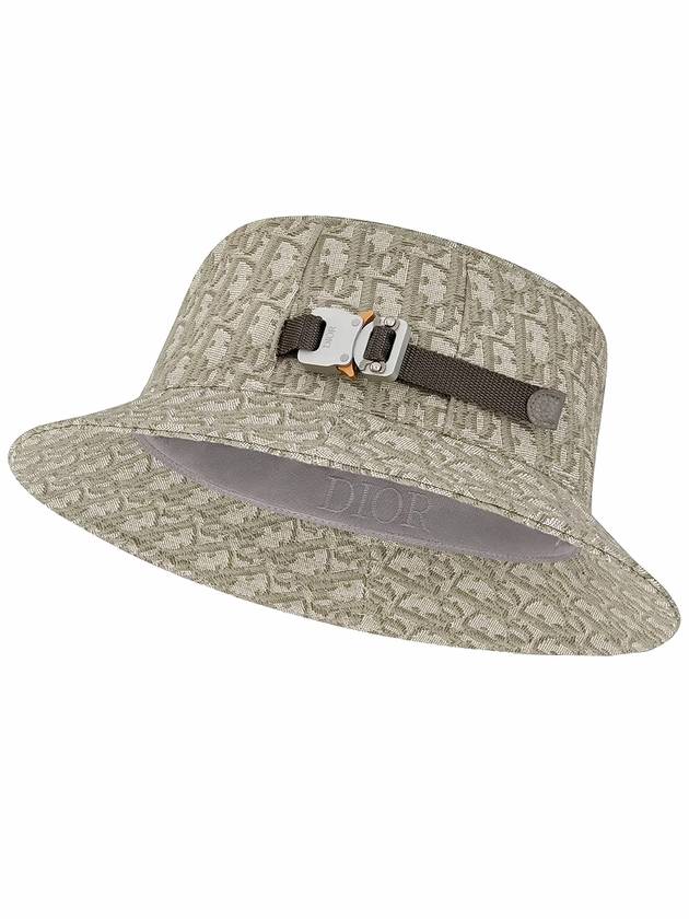 Oblig Technical Cotton Jacquard Bucket Hat Beige Dior