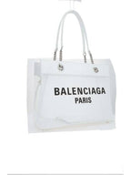 Balenciaga Duty Free Medium Tote Bag White