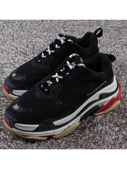 Balenciaga Triple S Black Red 36 230