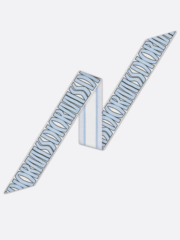 Miss Dior Allover Mitzah Silk Twill Scarf Blue Dior