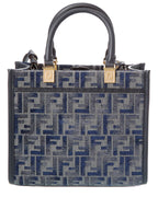 FENDI Sunshine Small FF & Leather Tote