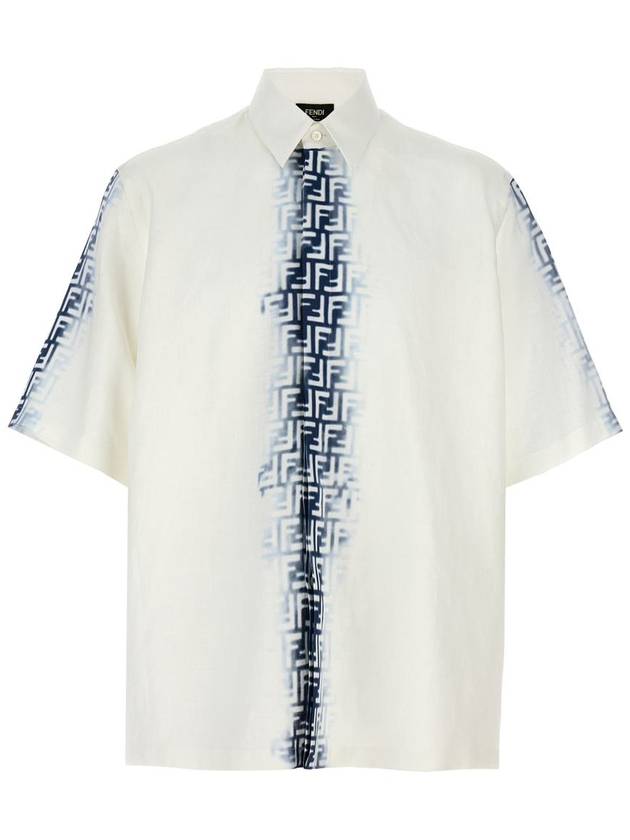 Fendi 24SS Shirt FS0966AN0RF0UB0 WHITE BLUE White