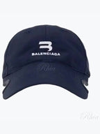 Balenciaga Logo Ball Cap Navy