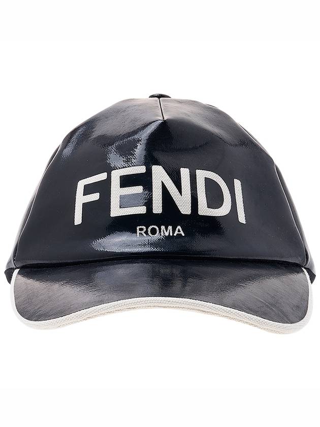 Fendi Logo Printed Baseball Ball Cap Black
