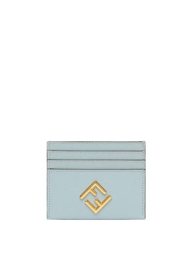 Fendi FF Diamond Card Wallet Light Blue