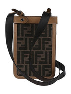 Fendi Peekaboo Phone Case Cross Bag Brown
