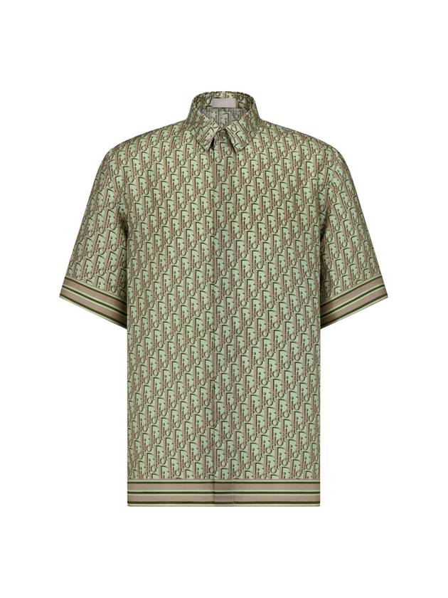 Oblique Short Sleeve Shirt Khaki Dior