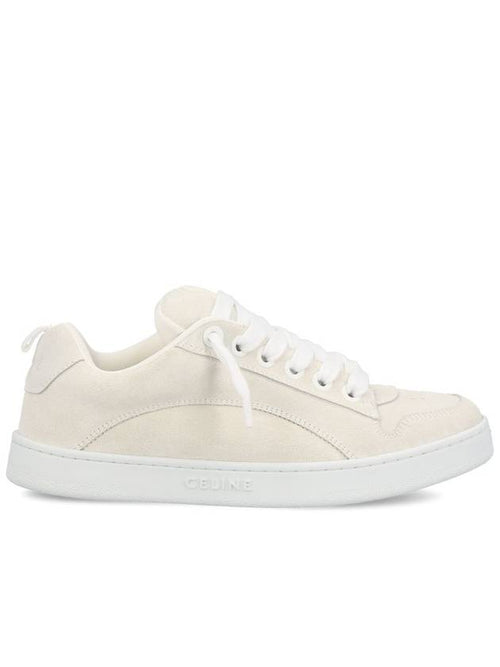 CELINE Huntington Triomphe Embroidered Low-Top Sneakers Optical White