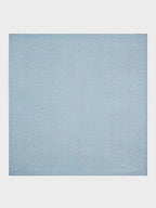 CELINE Triomphe Square Silk Twill Scarf Grey Blue