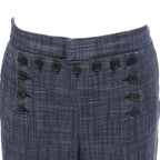 Christian Dior cotton linen blend sailor button wide leg pants