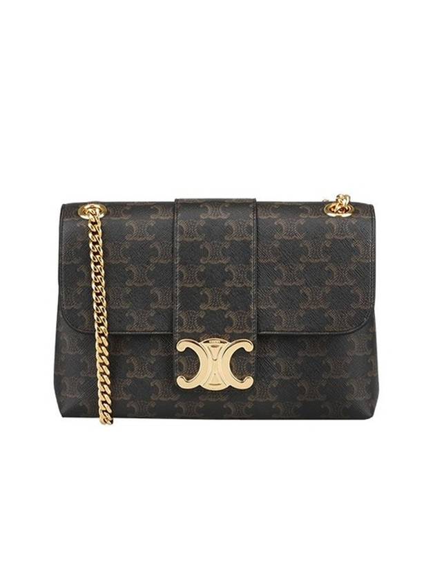 CELINE Medium Triomphe Canvas Victoire Tote Bag Tan Brown