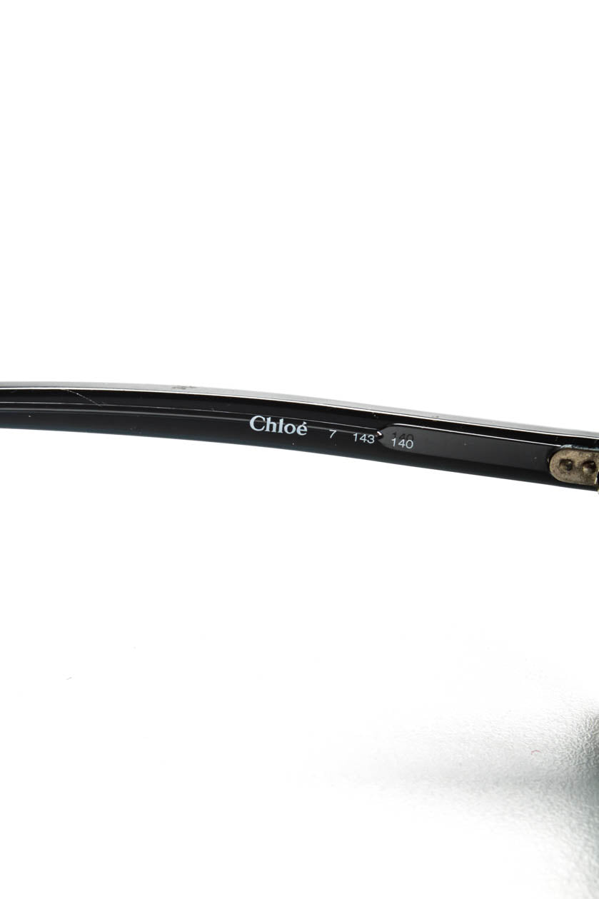 Chloe Womens Metallic Gray Round Sunglasses