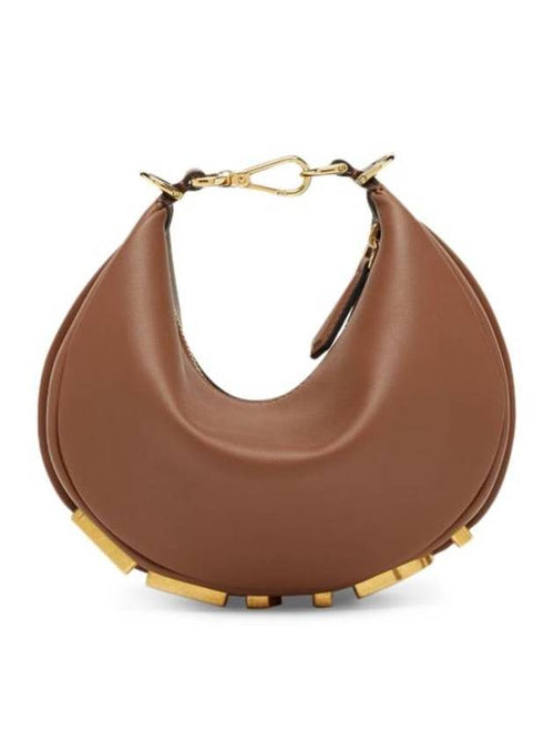 Fendi Fendigraphy Leather Small Tote Bag Brown