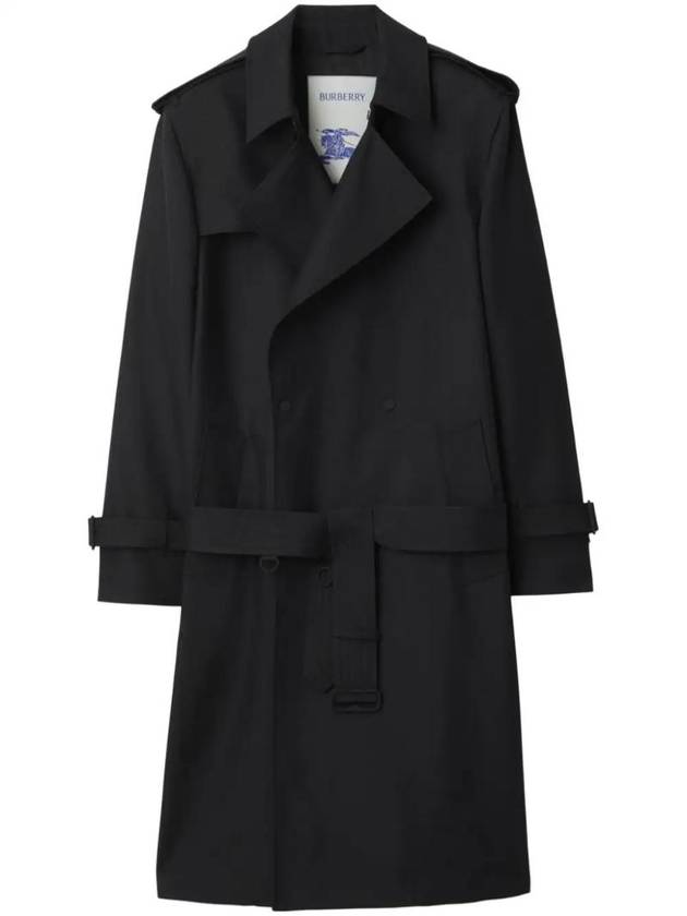 Burberry Belted Long Trench Coat Black
